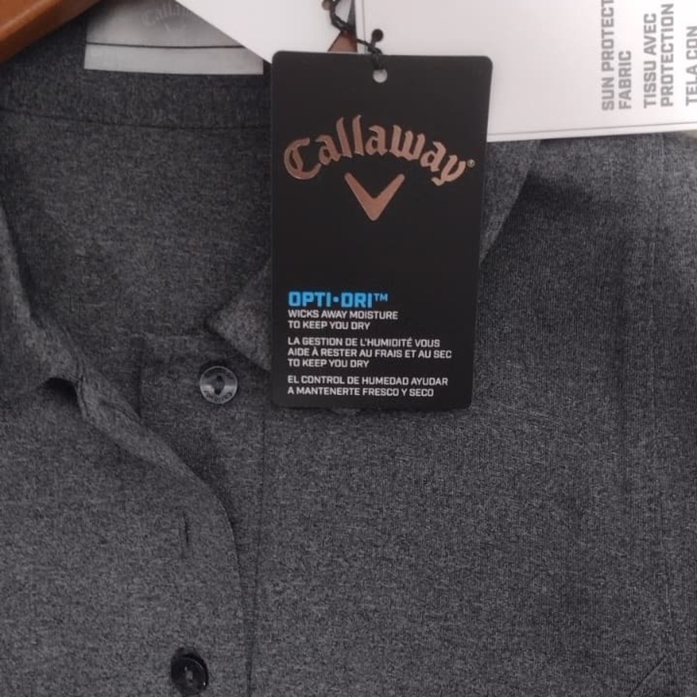 Callaway Gray Sleeveless Polo Top size S brand new W tags - Picture 7 of 8
